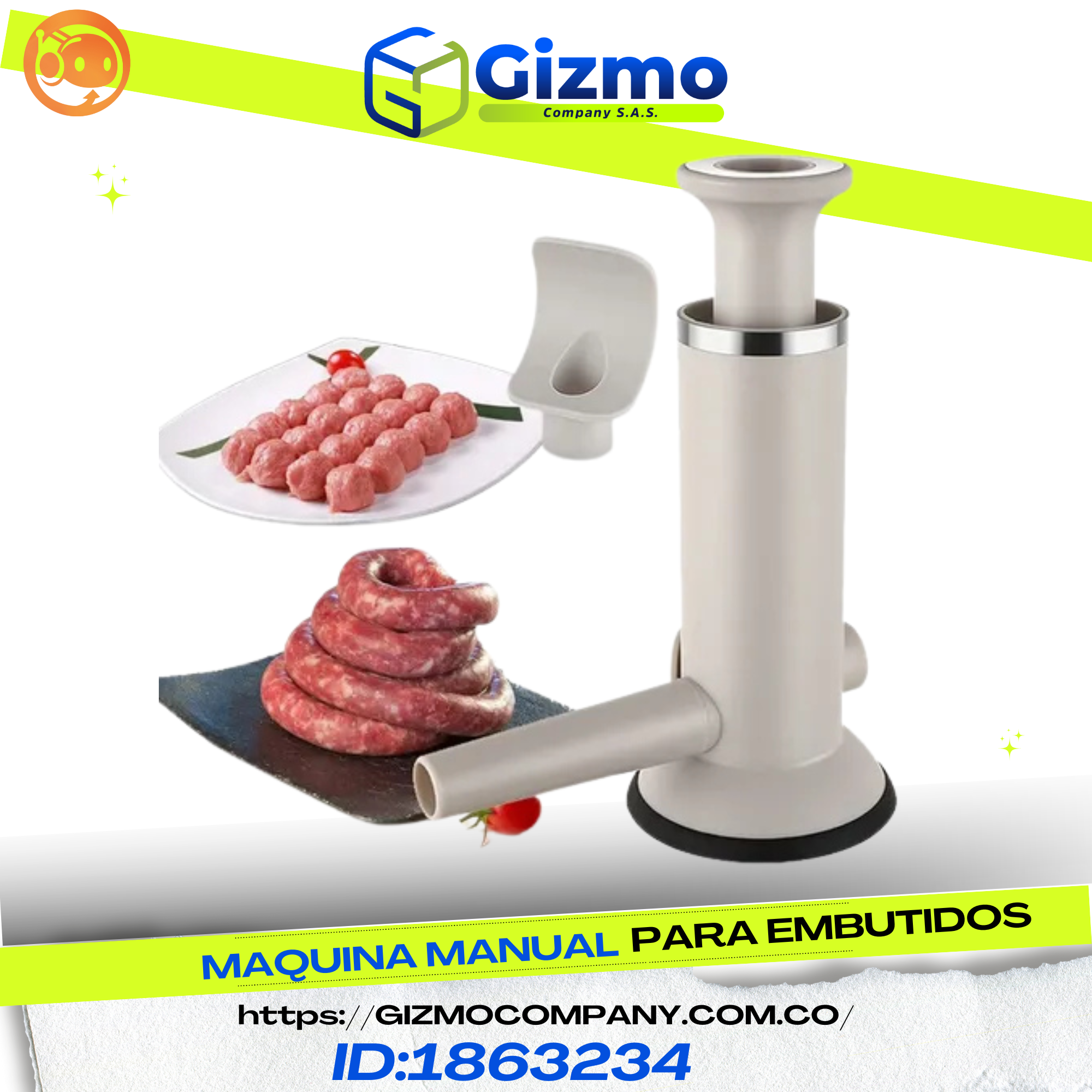 Miniatura 2 de Maquina Manual Para Embutidos Salchichas